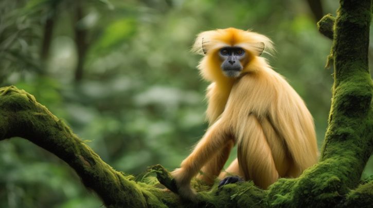 rare golden langur species